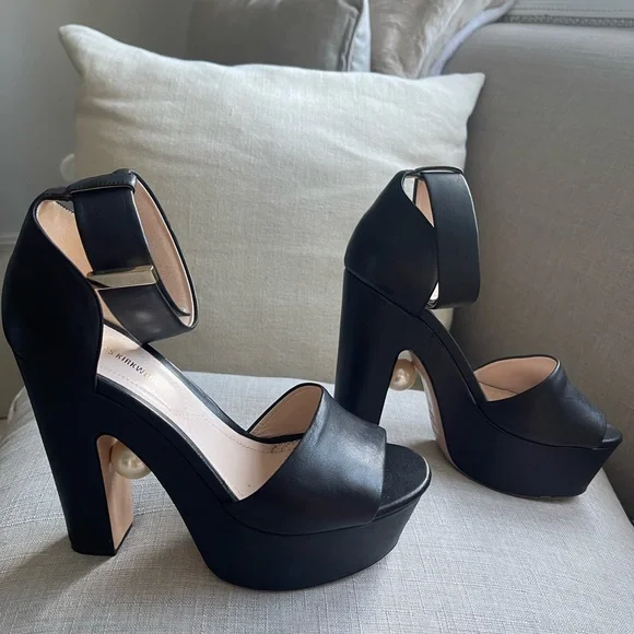 Nicholas kirkwood leather platform sandals with the signature pearl. - Picture 8 of 9